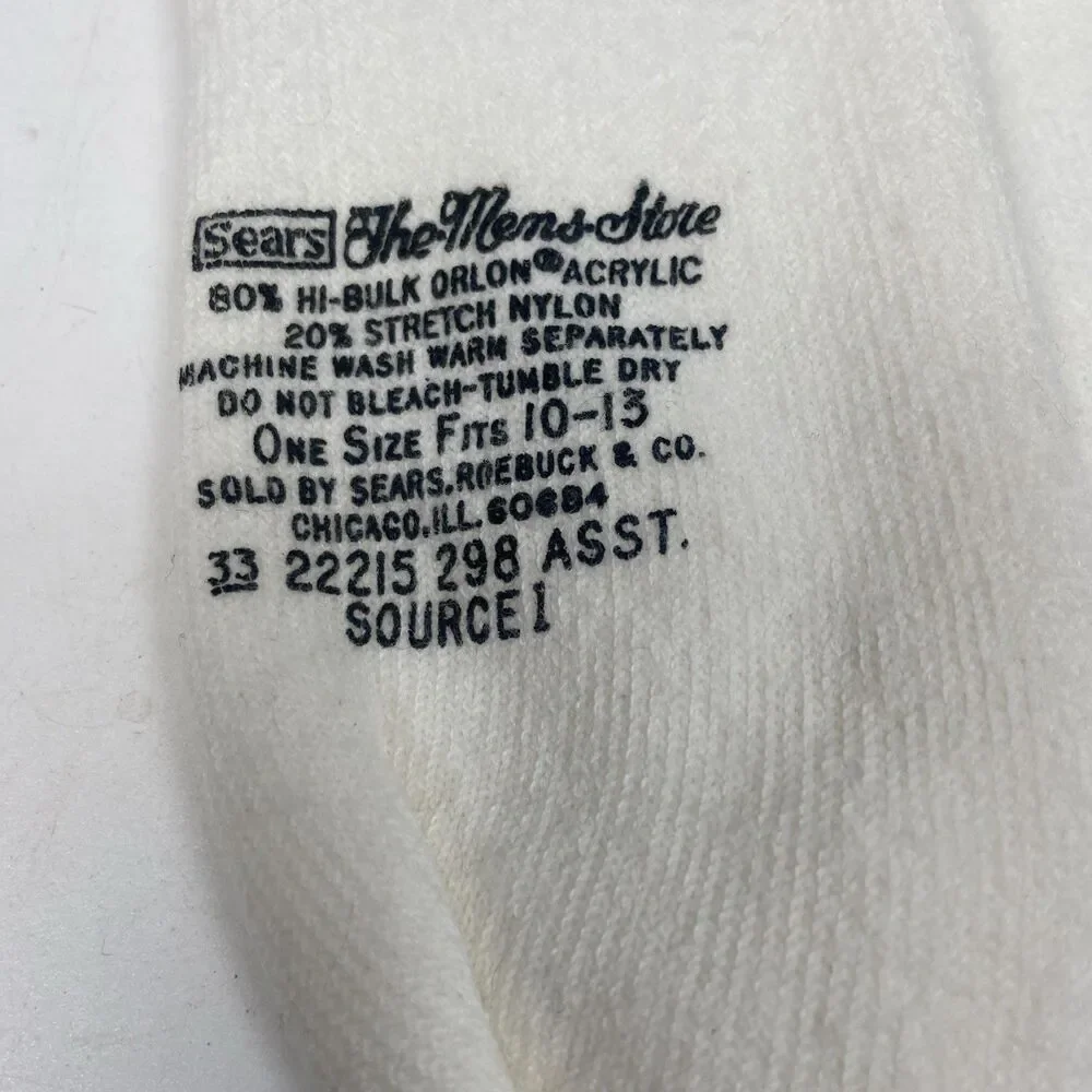 Vintage Sears Boone's Farm Strawberry Hill Tube Socks Late 70 Large 10-13